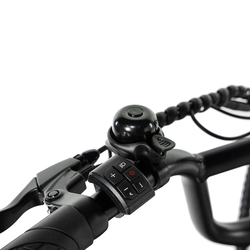 PIXAR Ride handlebar with LCD controls, brake levers and Shimano shifter