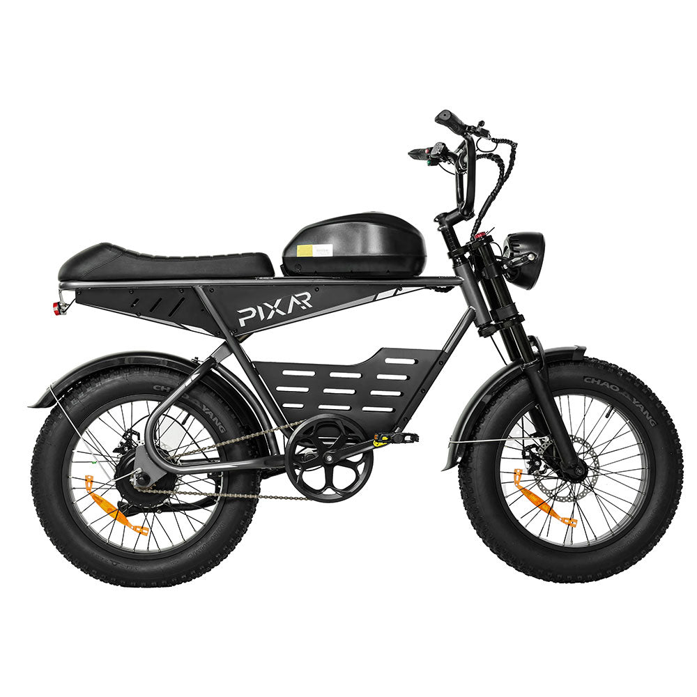 Bicicleta Eléctrica PIXAR Super 20" con Neumáticos Anchos Retro – Motor de 250W, Batería EVE de 48V 30Ah, Autonomía de hasta 100 km