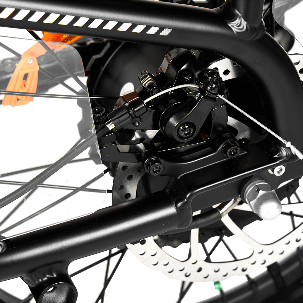 PIXAR Plus rear mechanical disc brake close-up