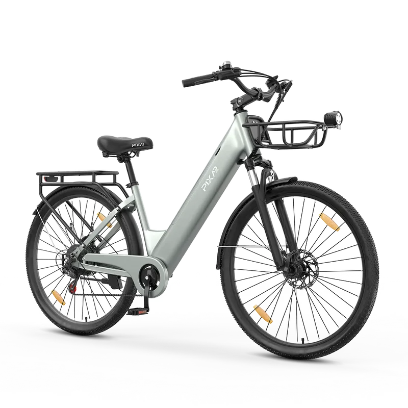 Vélo électrique de ville à enjambement bas PIXAR C1 Pro – Moteur BAFANG 250 W, jusqu'à 150 km d'autonomie, 25 km/h