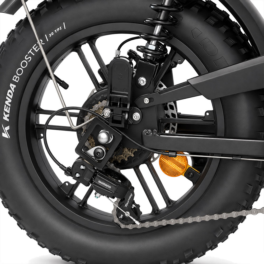 MINI rear wheel and dual suspension detail