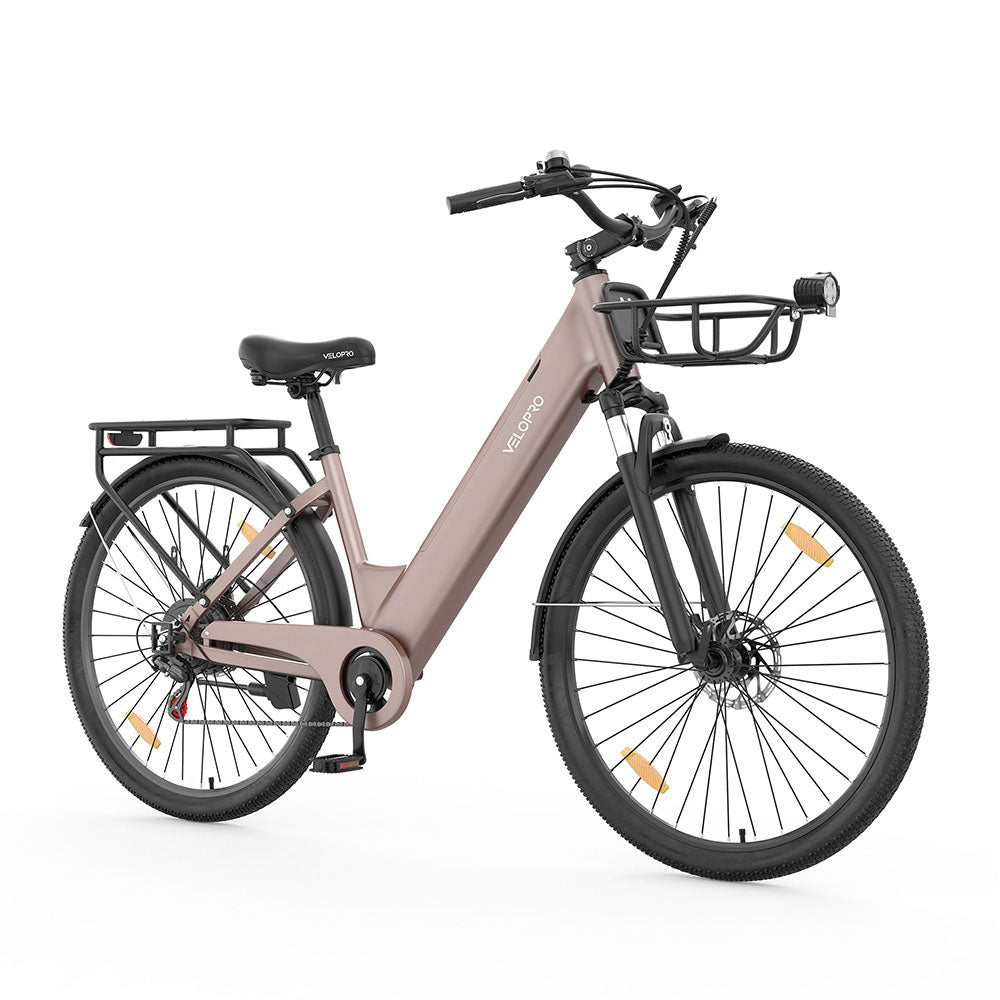 Vélo électrique de ville Velopro C1 Pro à cadre ouvert – Moteur 250 W, jusqu'à 150 km d'autonomie