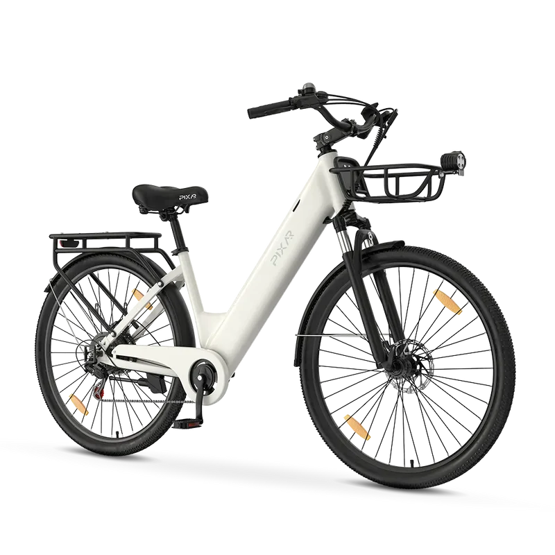 Vélo électrique de ville à enjambement bas PIXAR C1 Pro – Moteur BAFANG 250 W, jusqu'à 150 km d'autonomie, 25 km/h
