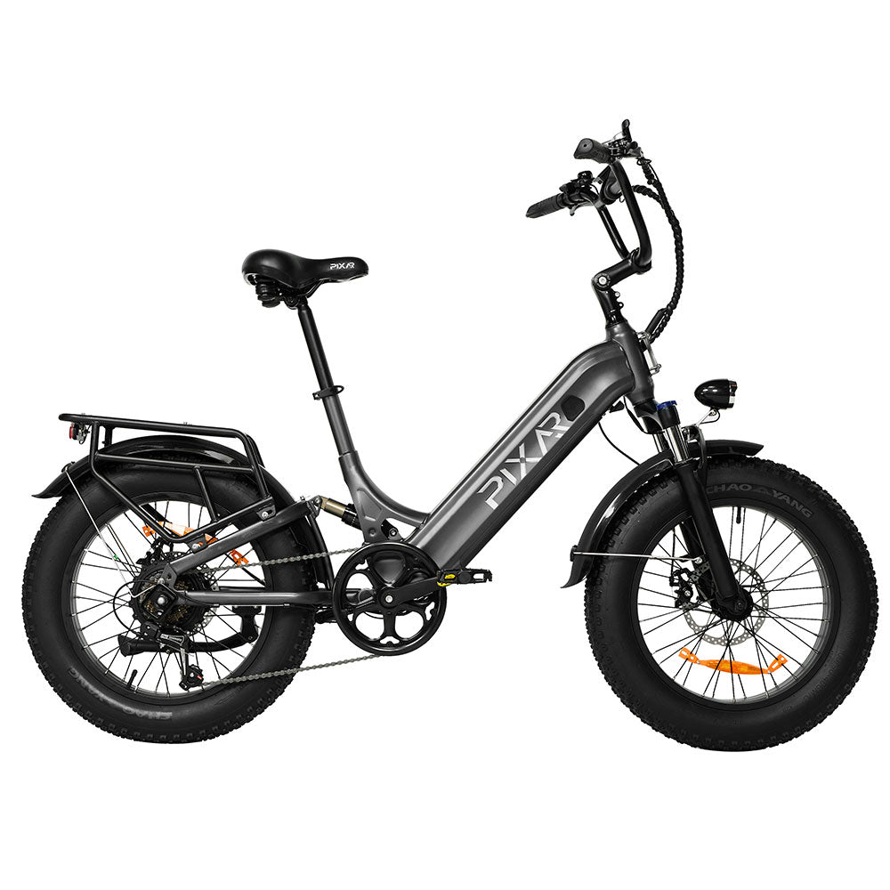 PIXAR Ride step-through fat tire electric bike side view
